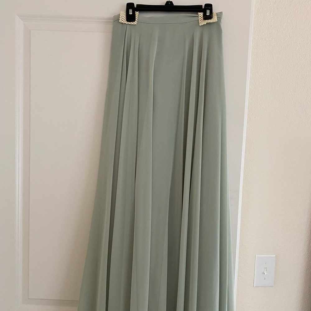Mint Green Chiffon Maxi skirt